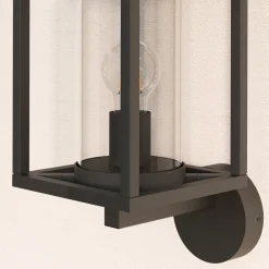 Lucande udendørs væglampe Ferda, fritstående, antracit, IP44