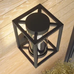 udendørs væglampe Ferda, sensor, opretstående antracit IP44^Lucande Sale