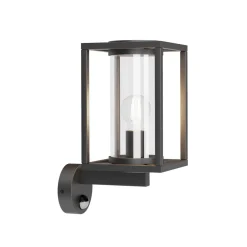 udendørs væglampe Ferda, sensor, opretstående antracit IP44^Lucande Sale