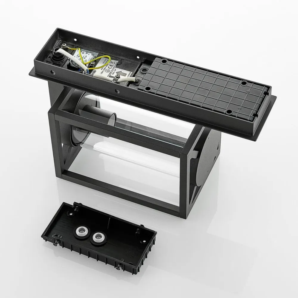 Lucande udendørs væglampe Ferda, pendel, antracit, IP44