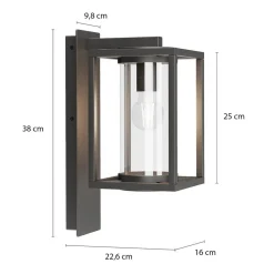 udendørs væglampe Ferda, sæt med 3, antracit, IP44^Lucande Outlet