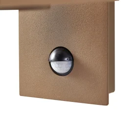 udendørs væglampe Ferda, sensor, hængende, brun, IP44^Lucande Discount