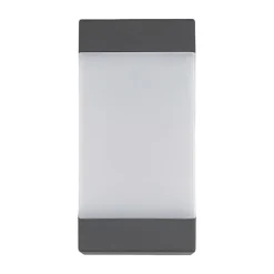 udendørs væglampe Kiran, grå, metal, IP44, E27^Lucande New