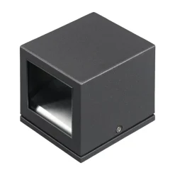 Lucande udendørs væglampe Maurice, antracit, metal, IP54