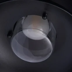 udendørs væglampe Thais, sort, metal, Ø 25 cm^Lucande