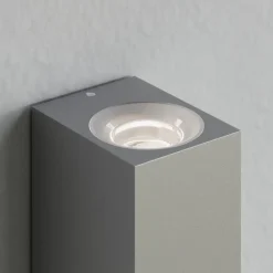 udendørs væglampe Tavi, 15 cm, sølv, Bridgelux LED^Lucande Hot