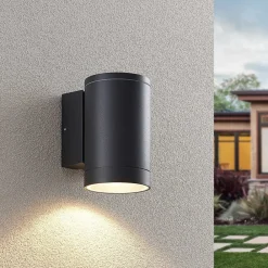 Lucande Terrassebelysning|Væglamper>udendørs væglampe Thomke, 1 lyskilde, antracit aluminium