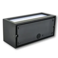 Lucande udendørs væglampe Tame, antracit, metal, 25 cm