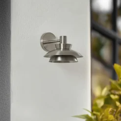 udendørs væglampe Thais, stål, Ø 25 cm^Lucande