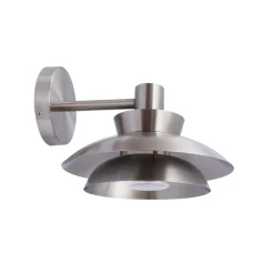 udendørs væglampe Thais, stål, Ø 25 cm^Lucande