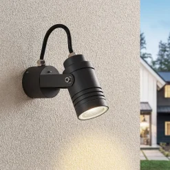 udendørs vægspot Galina, grå, aluminium, 11,2 cm høj^Lucande Online