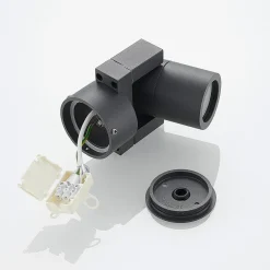 Lucande udendørs vægspot Kavuna, rund, antracit, IP54