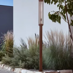udendørslampe Alivaro, rustfarvet, 220 cm, E27, IP65^Lucande Clearance