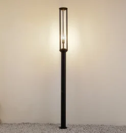 udendørslampe Alivaro, sort, 220 cm, E27, IP65^Lucande New