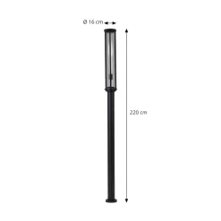 udendørslampe Alivaro, sort, 220 cm, E27, IP65^Lucande New
