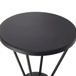 Lucande udendørslampe Elario, 222 cm, sort, aluminium