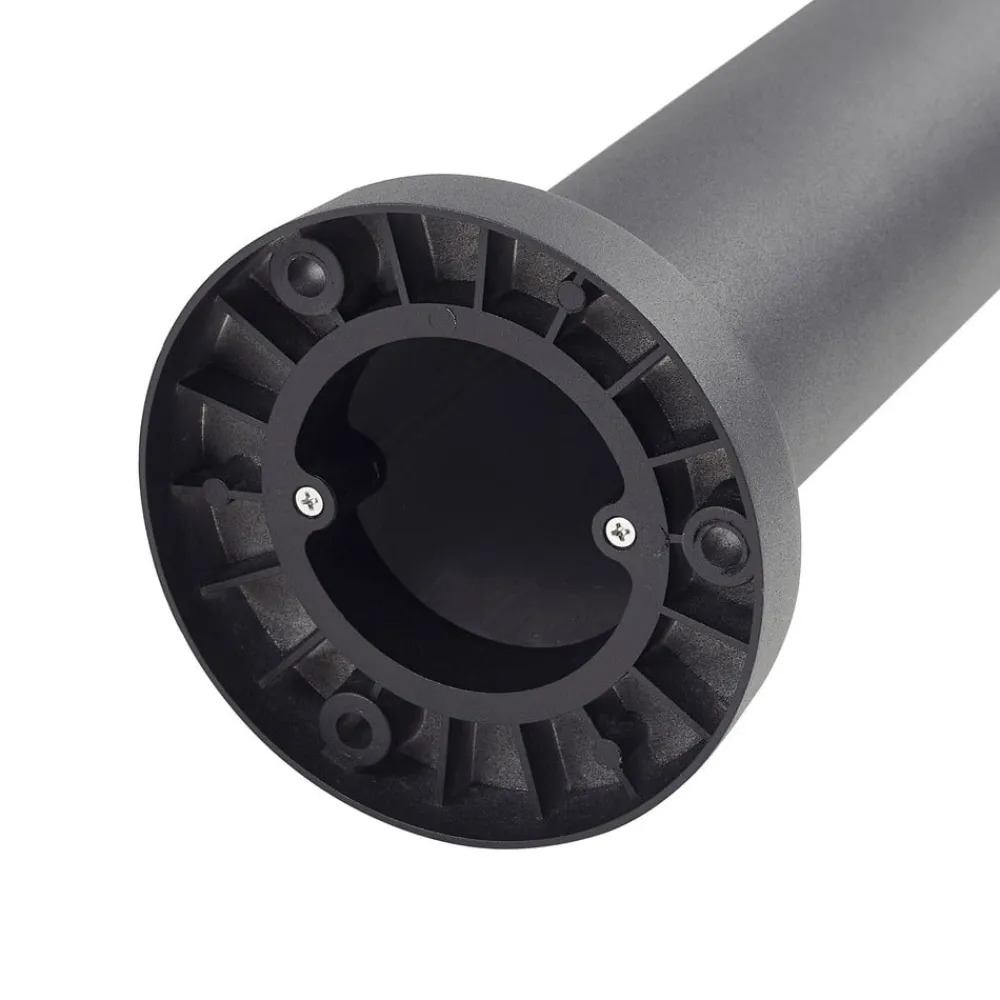 Lucande udendørslampe Elario, 222 cm, sort, aluminium