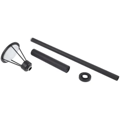 Lucande udendørslampe Elario, 222 cm, sort, aluminium