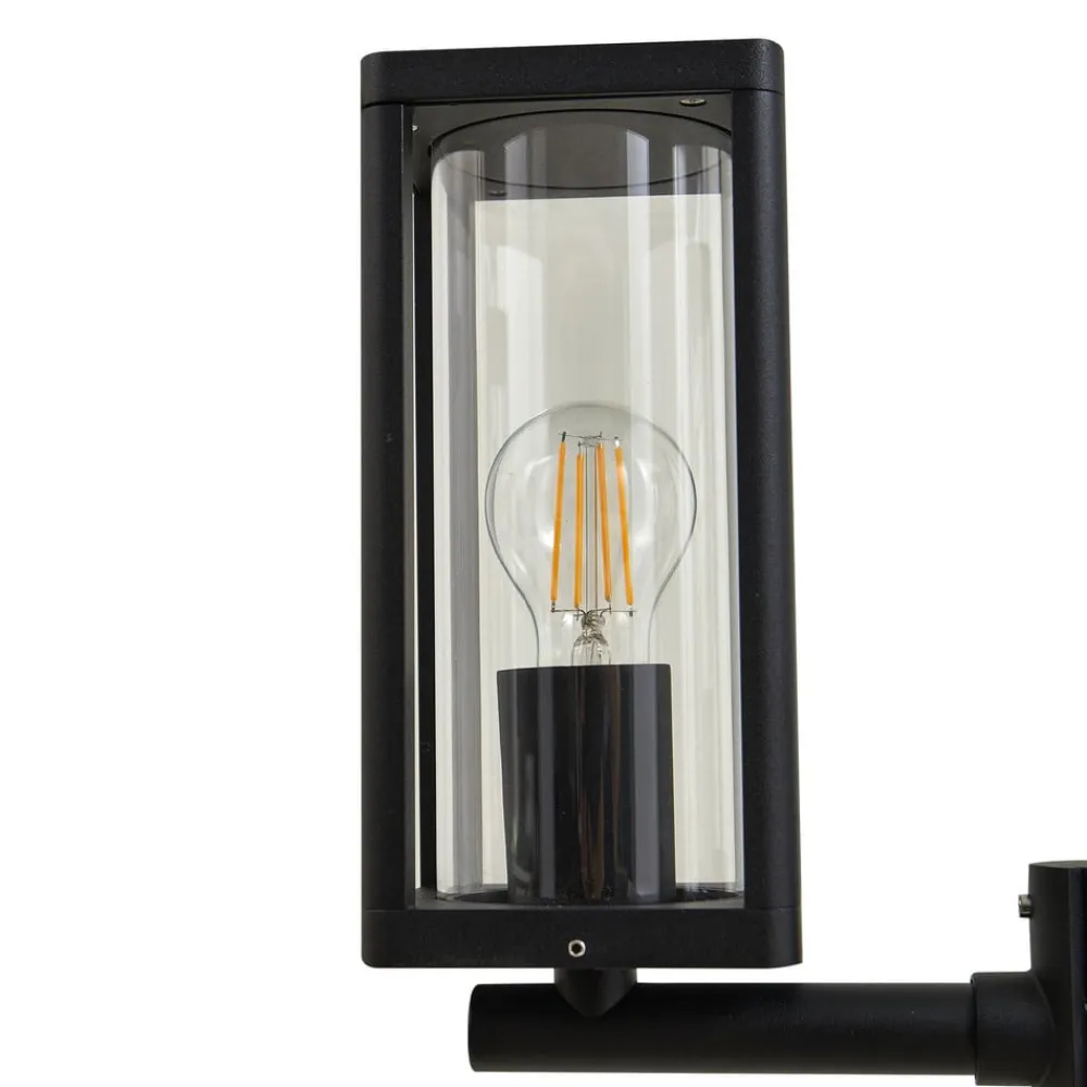 Lucande Lygtepæle>udendørslampe Siveta, 240 cm, 2 lyskilder, sort, E27, IP65