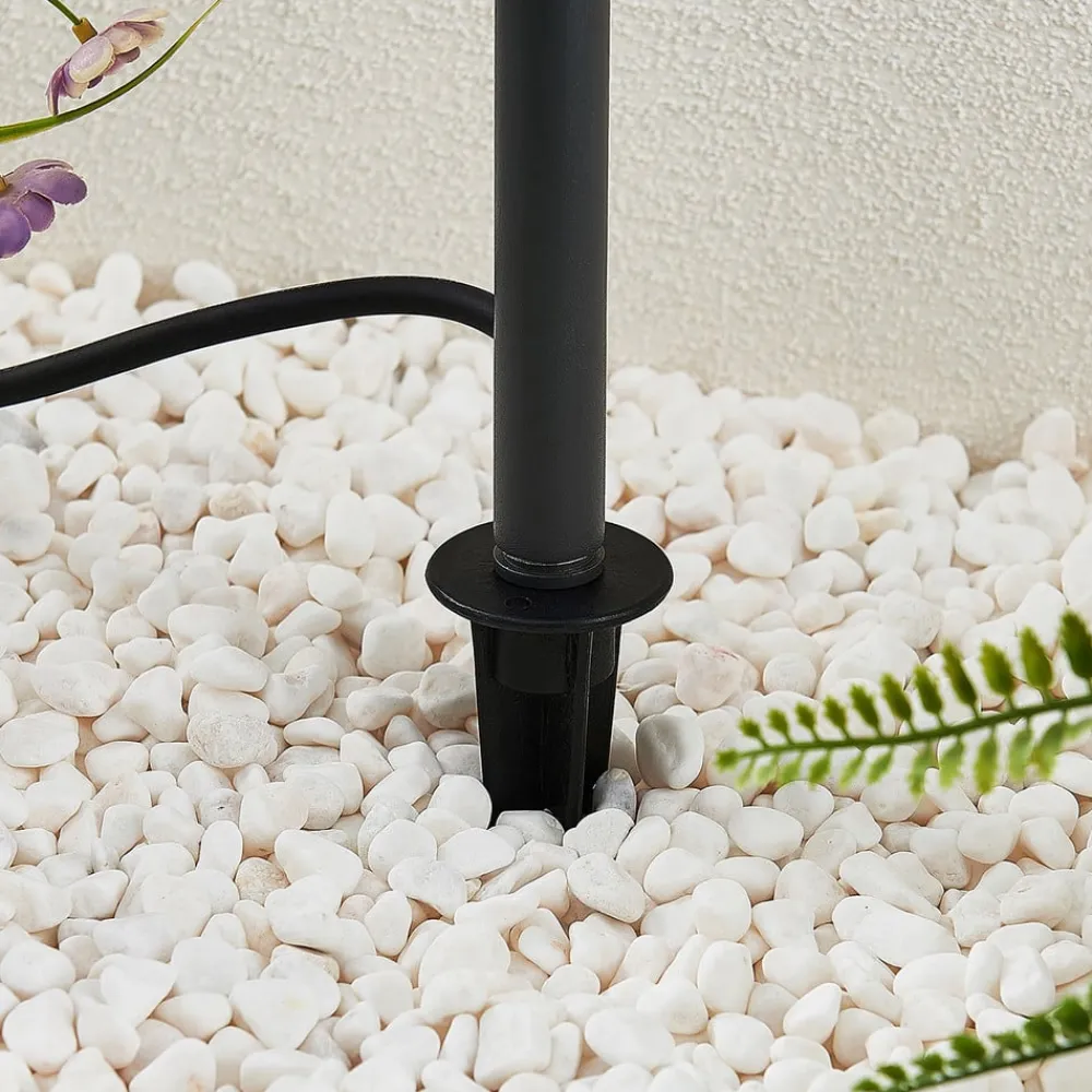 Lucande udendørsspot Galina, jordspyd, stik, grå, 40 cm