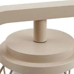 Lucande vejlampe Chandan, 90 cm, beige, metal, IP54