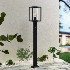 Lucande Gadebelysning Med Sensor|Terrassebelysning>vejlampe Ferda, 100 cm, sensor, antracit, IP44