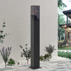 Lucande vejlampe Fiola, 80 cm, antracit, IP54