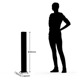 Lucande vejlampe Fiola, 80 cm, antracit, IP54