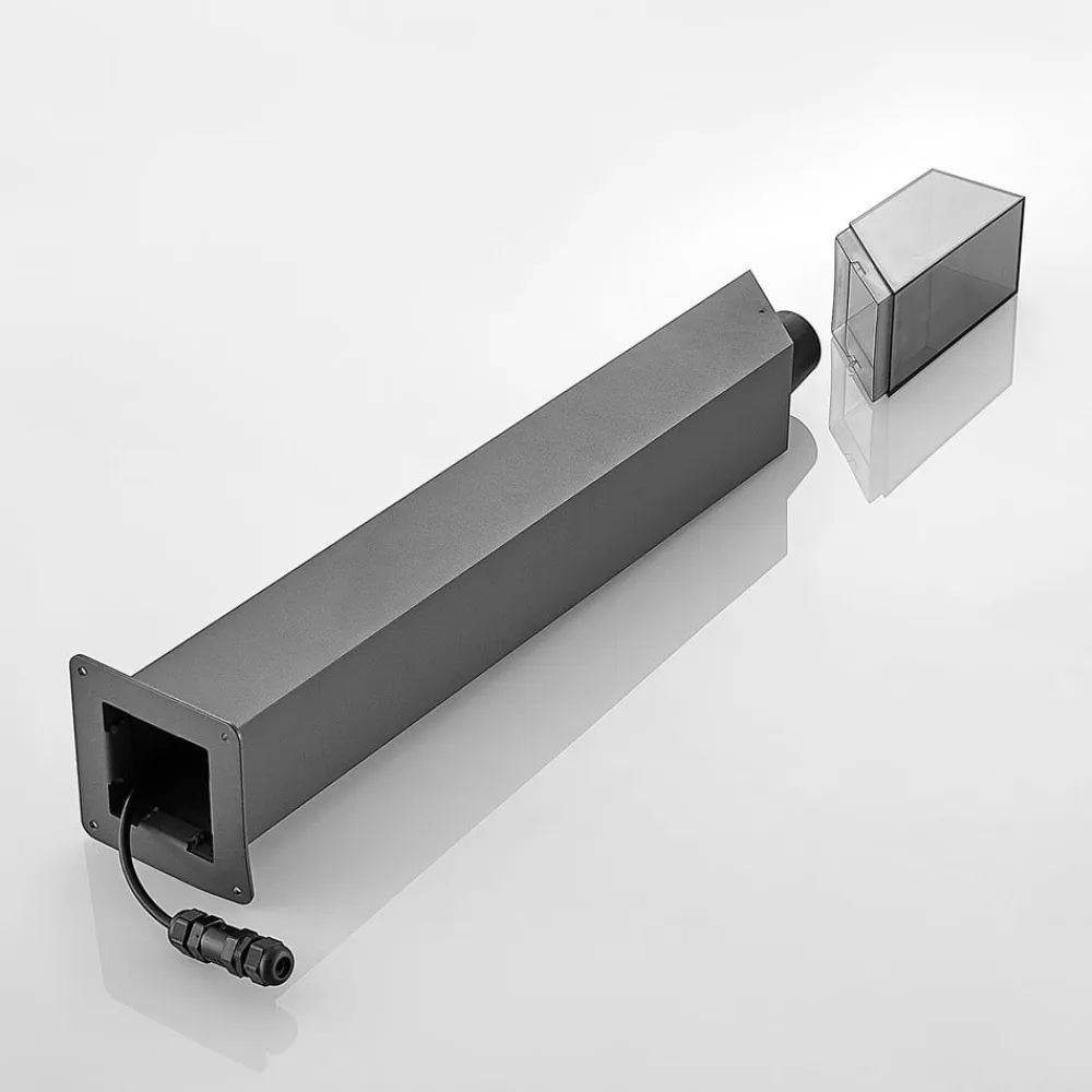 Lucande vejlampe Fiola, 80 cm, antracit, IP54