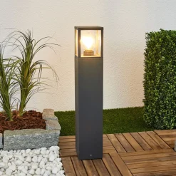 Lucande Terrassebelysning|Gadebelysning>vejlampe Klemens, 65 cm, antracit, metal, E27