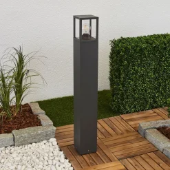 Lucande Terrassebelysning|Gadebelysning>vejlampe Klemens, 90 cm, antracit, metal, E27