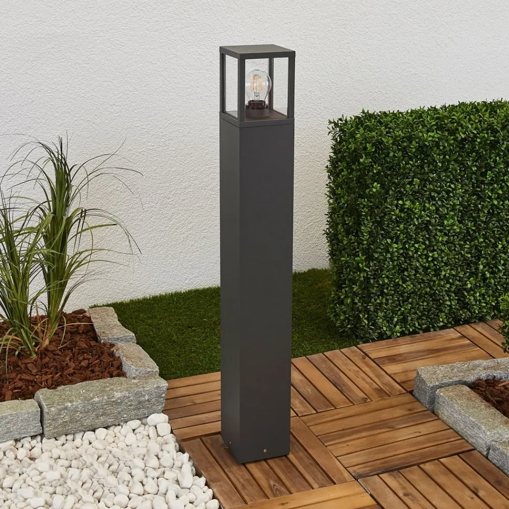 Lucande Terrassebelysning|Gadebelysning>vejlampe Klemens, 90 cm, antracit, metal, E27