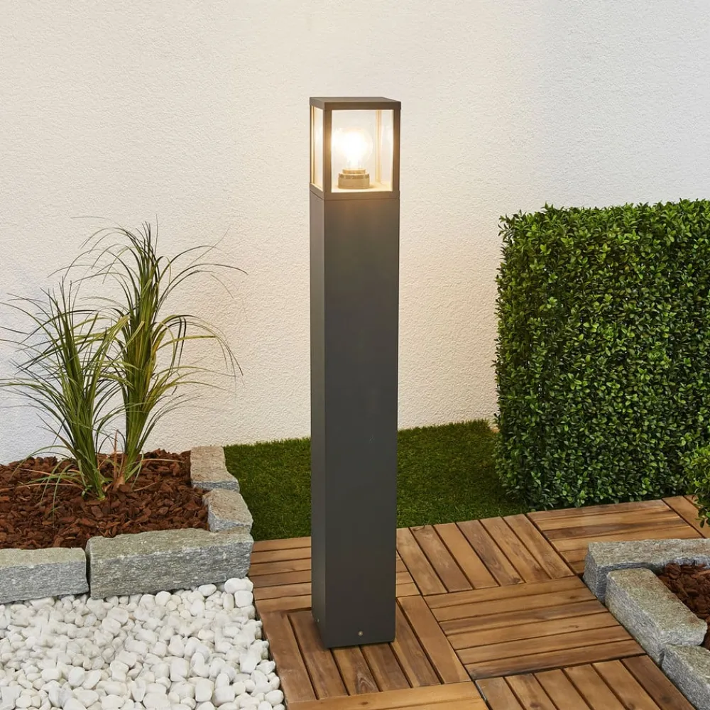 Lucande Terrassebelysning|Gadebelysning>vejlampe Klemens, 90 cm, antracit, metal, E27