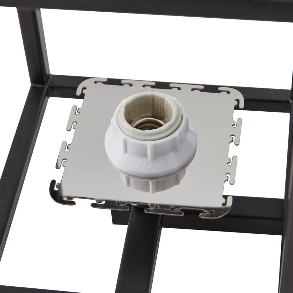 Lucande Væglamper>væglampe Arcan, krom/sort, krystalglas