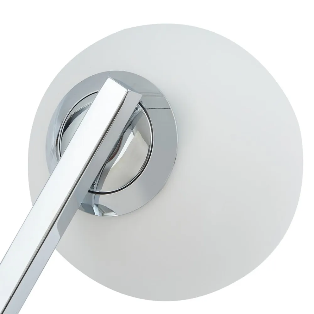 Lucande Væg- Og Spejllamper|Væglamper>væglampe Bidolo, kromfarvet, glas, Ø 12 cm, IP44