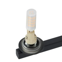 Lucande væglampe Bidolo, sort, glas, Ø 12 cm, IP44