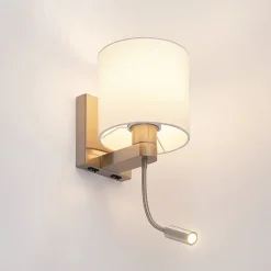 væglampe Brinja, 45 cm, drejelig, læselampe, E27^Lucande Best