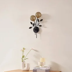 Lucande væglampe Evory, 30 cm, 2 lyskilder, sort/guld, G9