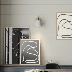 Lucande Væglamper|Væglamper>væglampe Kalinda, grå, beton, 20 cm høj, E14