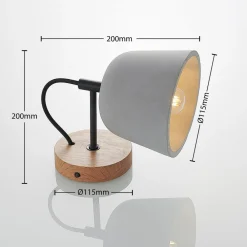 væglampe Kalinda, sæt med 2, grå, beton, E14^Lucande Online