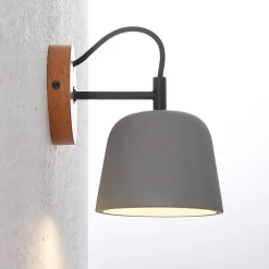 væglampe Kalinda, sæt med 2, grå, beton, E14^Lucande Online