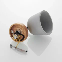 væglampe Kalinda, sæt med 2, grå, beton, E14^Lucande Online