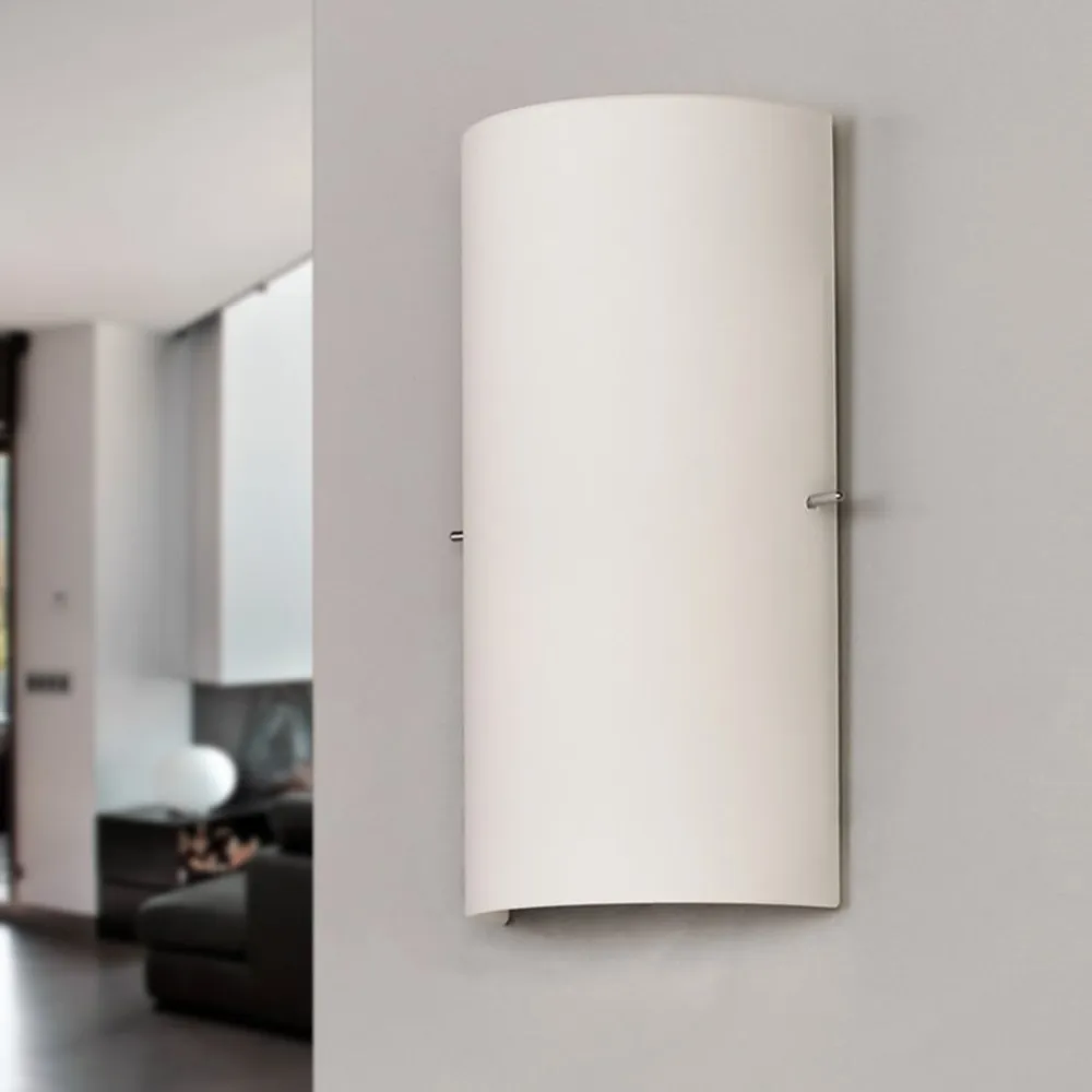 Lucande væglampe Sidra, højde 28 cm, glas, halvcirkelformet