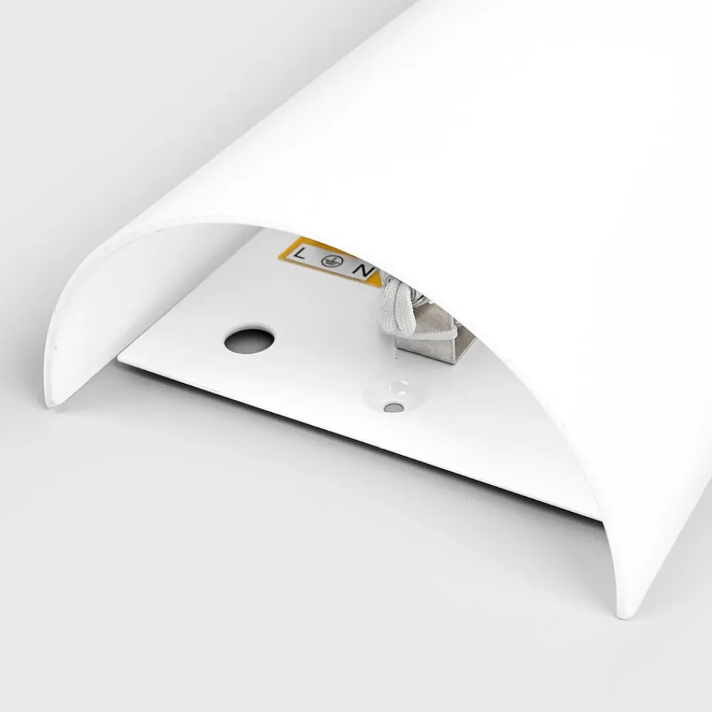 Lucande væglampe Sidra, højde 28 cm, glas, halvcirkelformet