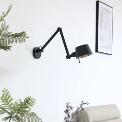 Lucande Arbejdsrum/Kontor|Væglamper>væglampe Silka, sort, metal, 9,5 cm høj