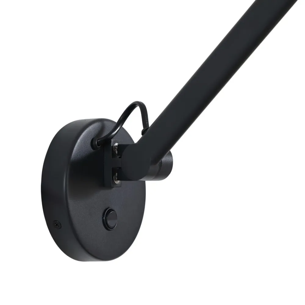 Lucande Arbejdsrum/Kontor|Væglamper>væglampe Silka, sort, metal, 9,5 cm høj