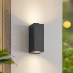 væglampe Xava, op/ned, antracit, 2 lyskilder, GU10^Lucande New