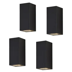 Lucande vægspot Lavina, 17 cm, antracit, 2 lyskilder, 4 stk