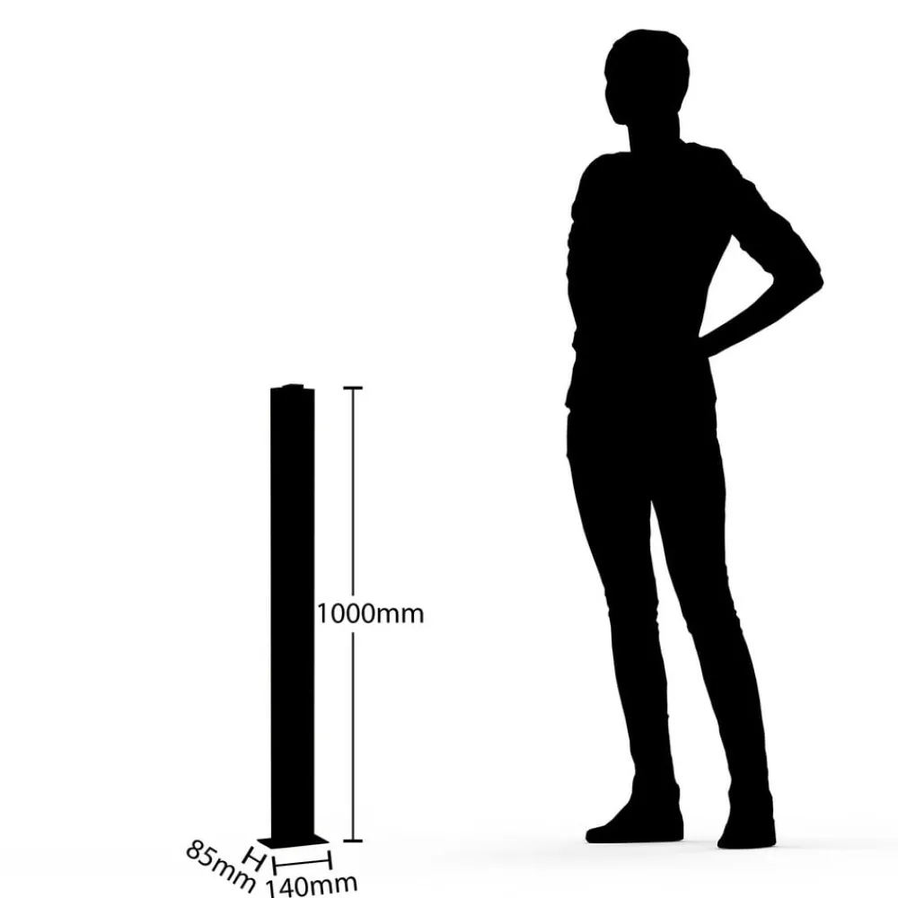 Lucande Virgalia LED-vejlampe, bevægelsessensor, 100 cm, IP54