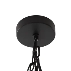 Lucande -pendel Kaeloria, sort/messing, aluminium, Ø 35 cm